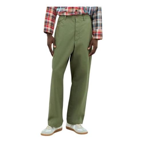 Engineered Garments Bomull Ripstop Officer Byxor Green, Herr