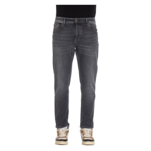 PT Torino Grå Denim Carrot Fit Jeans Gray, Herr