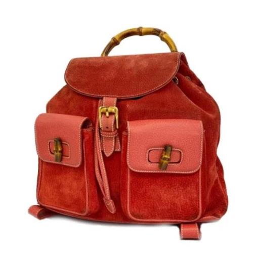 Gucci Vintage Pre-owned Laeder axelremsvskor Red, Dam