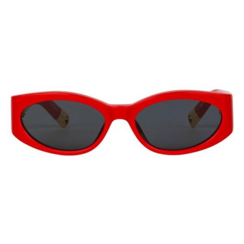 Jacquemus Röda ovala solglasögon Red, Unisex