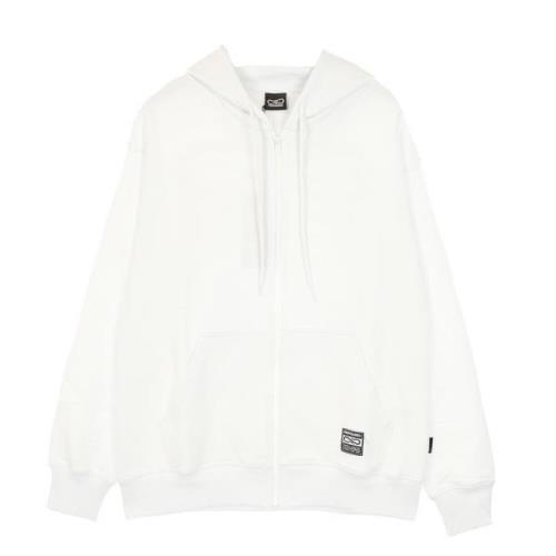 Propaganda Gradient Zip Hoodie Lättvikts Sweatshirt White, Herr