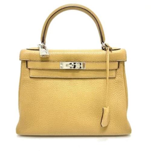 Hermès Vintage Pre-owned Laeder handvskor Beige, Dam