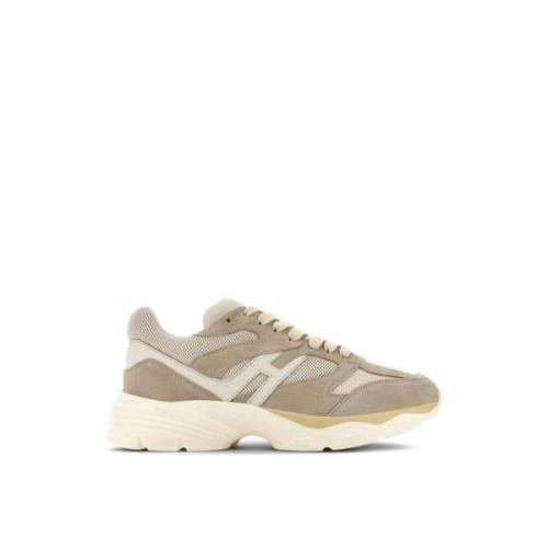 Hogan Hyperlight Logo Sneakers Beige Gummi Läder Beige, Herr