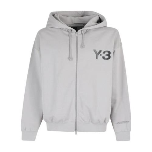 Y-3 Zip Hoodie Gray, Herr