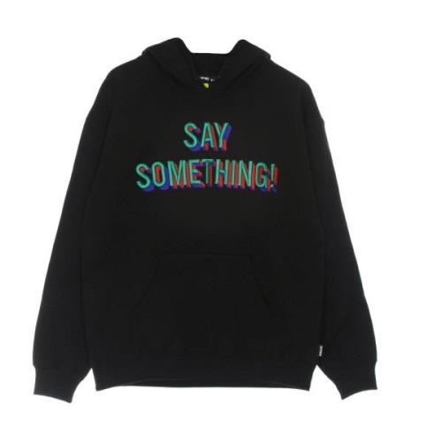 Iuter Svart Say Something Hoodie Långärmad Black, Herr