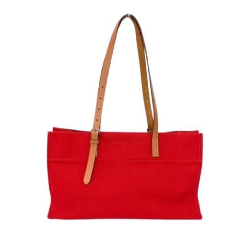 Hermès Vintage Pre-owned Canvas axelremsvskor Red, Dam