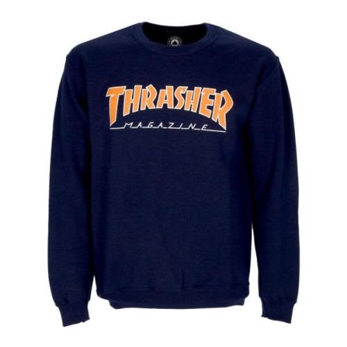 Thrasher Crewneck Sweatshirt Navy Orange Blue, Herr