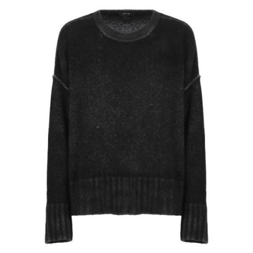 Avant Toi Svart Cashmere Ull Crewneck Tröja Kvinna Black, Dam