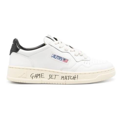 Autry Låga Medalist Sneakers med Sidologo White, Dam