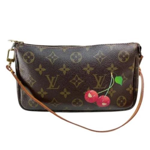 Louis Vuitton Vintage Pre-owned Canvas kuvertvskor Brown, Dam