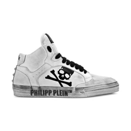 Philipp Plein Stiliga Sneakers för Modeentusiaster White, Herr