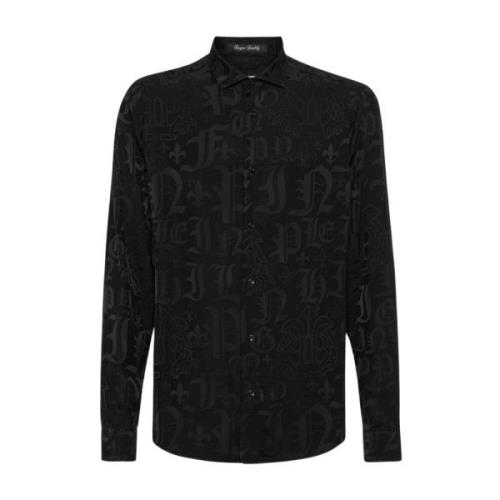 Philipp Plein Stilren Skjorta med Unik Design Black, Herr