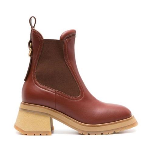 Moncler Stiliga Ankelboots Brown, Dam