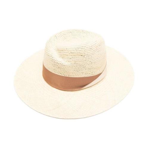 Borsalino Klassisk Fedora Hat i Svart Beige, Dam