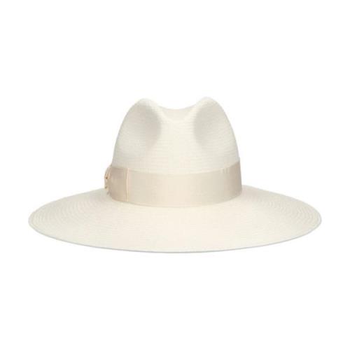 Borsalino Klassisk Fedora Hat i Svart Beige, Dam