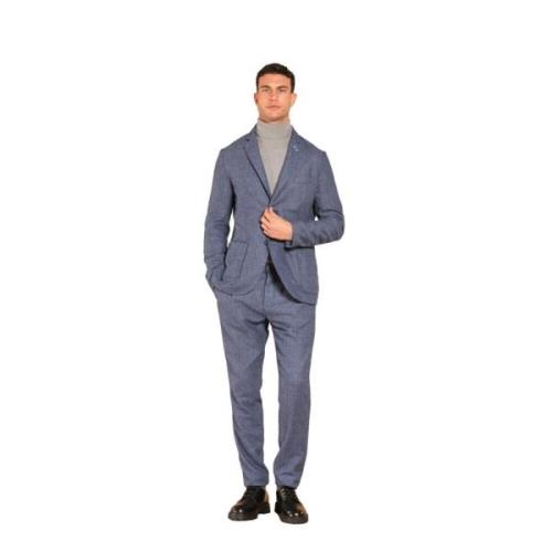 Mason's Pinstripe Flanell Herr Blazer Regular Fit Blue, Herr