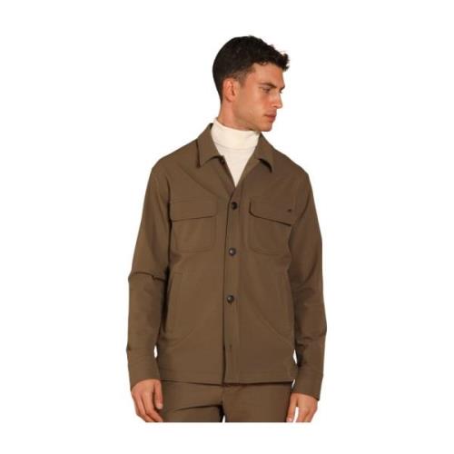 Mason's Dynamisk Slim Fit Overshirt Beige Blå Beige, Herr