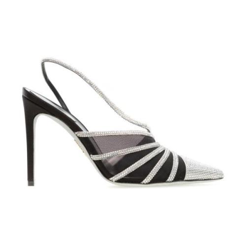 René Caovilla Elegant Svart Slingback Pumps Black, Dam