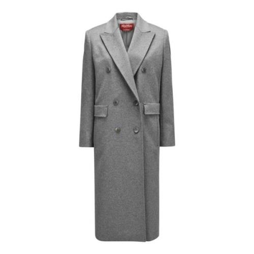 Max Mara Studio Dubbelknäppt Corolla Kappa Gray, Dam