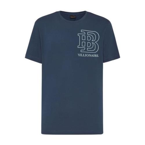 Billionaire Casual Bomull T-shirt i Blå Blue, Herr