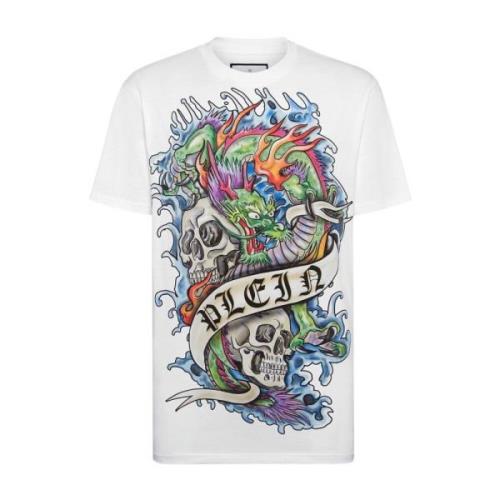 Philipp Plein Stilfull Grafisk T-shirt White, Herr