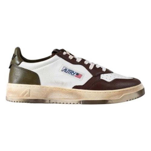 Autry Vintage Läder Sneakers Grön Brun Brown, Herr