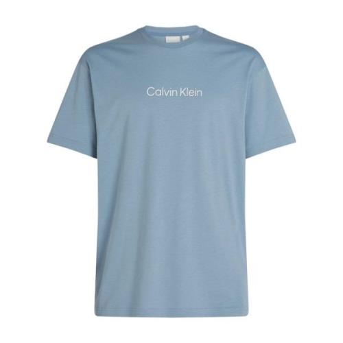 Calvin Klein Blå Logo TShirt - Rak passform Blue, Herr