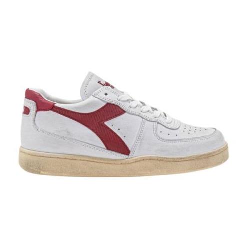 Diadora HeritageMi Basket Low Used Sneaker White, Herr