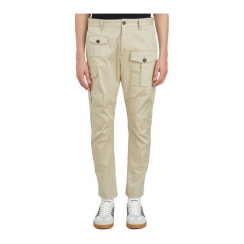 Dsquared2 Cargo Bomullsbyxor Beige, Herr