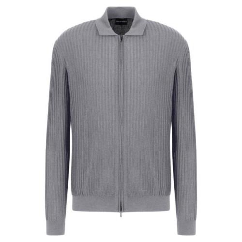 Emporio Armani Ljusgrå Sweater Kollektion Gray, Herr