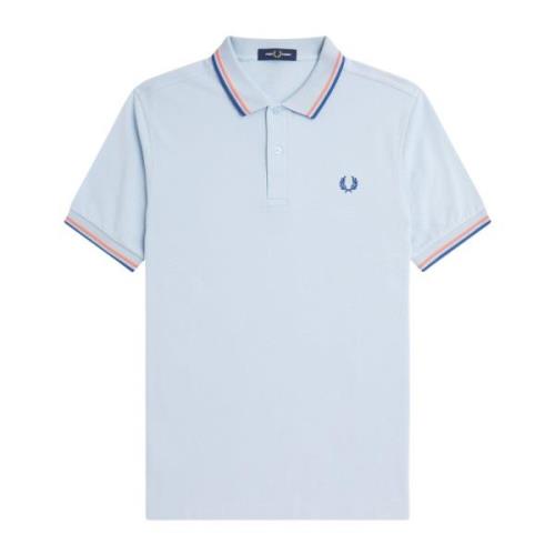 Fred Perry Polo med dubbelrandig M3600 Blue, Herr