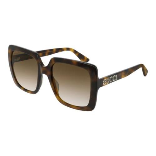 Gucci Havana/Brun Shaded Solglasögon Brown, Dam