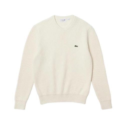 Lacoste Stilren Crew Neck Pullover Sweater White, Herr