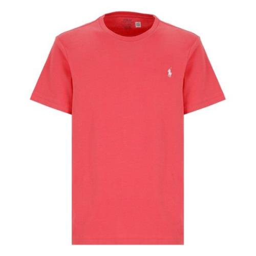 Ralph Lauren Röd Bomullst-shirt med Ikonisk Pony Red, Herr