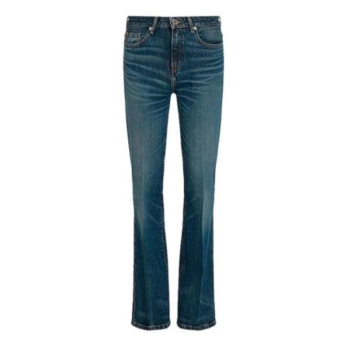 Tommy Hilfiger Hög Midja Bootcut Jeans Blue, Dam