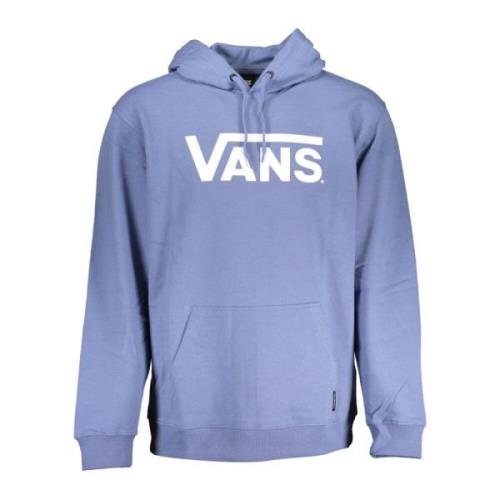 Vans Blå Hoodie med Tryckt Logotyp Blue, Herr