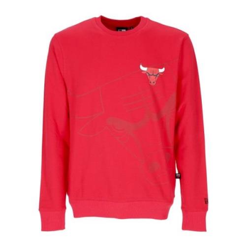 New Era Chicago Bulls Crewneck Sweatshirt Red, Herr