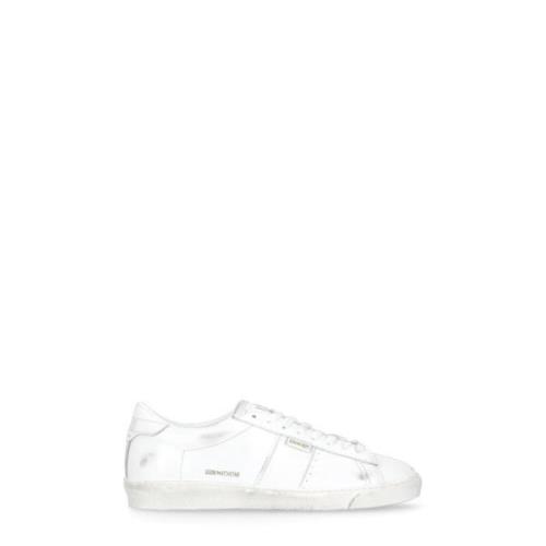 Golden Goose Vita Lädersneakers med Logodetalj White, Herr