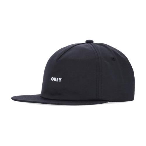 Obey Platt Skärmkeps Bold Tech Strapback Black, Herr