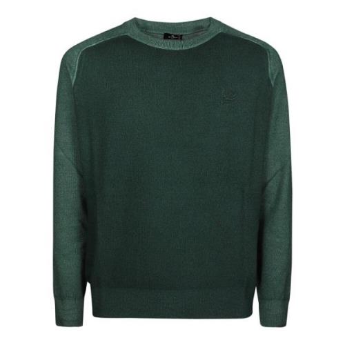 Etro Casual Raglanärmar Sweater Green, Herr