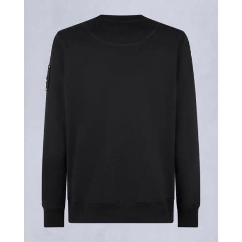 Moose Knuckles Svart Guld Crewneck Tröja Black, Herr