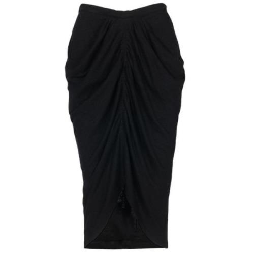 Isabel Marant Étoile Texturerad Jersey Midi Kjol Black, Dam