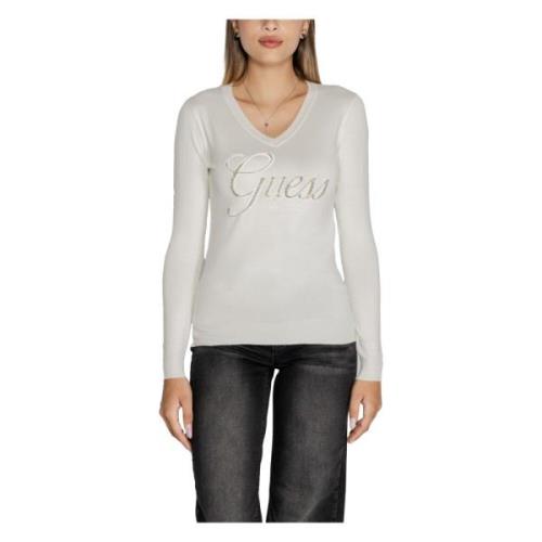 Guess Dam Logo Tröja Höst/Vinter Kollektion White, Dam