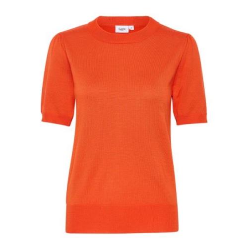 Saint Tropez Round-neck Knitwear Orange, Dam