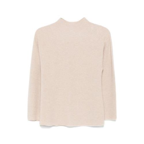 Le Tricot Perugia Räfflad Ulltröja Beige, Dam