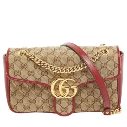 Gucci Vintage Pre-owned Canvas gucci-vskor Beige, Dam