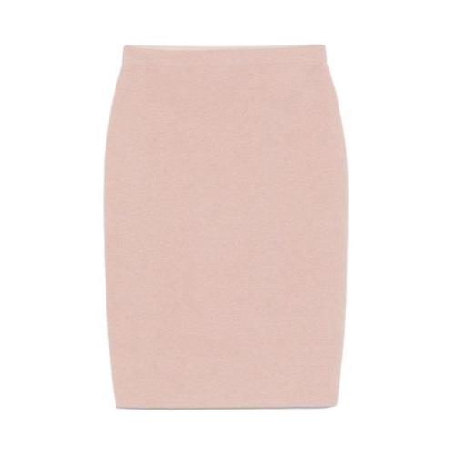 D.Exterior Rose Quartz Stickad Pennkjol Pink, Dam