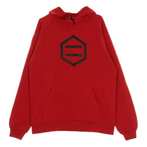 Dolly Noire Hexagon Flame Hoodie för Män Red, Herr