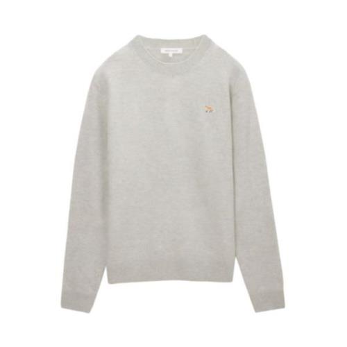 Maison Kitsuné Stilren Stickad Tröja Gray, Herr