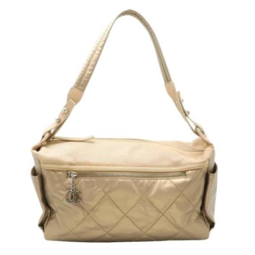 Chanel Vintage Pre-owned Belagd canvas chanel-vskor Beige, Dam